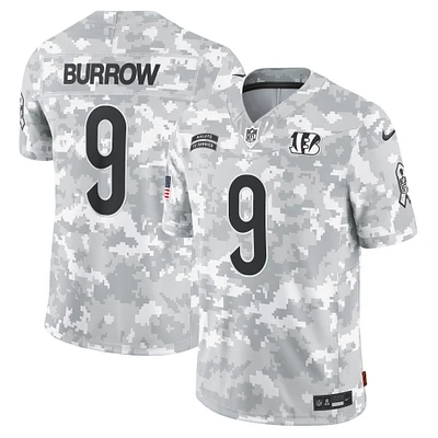 Men's Nike Joe Burrow Arctic Camo Cincinnati Bengals 2024 Salute to Service Limited Jersey