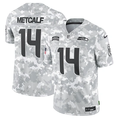 Men's Nike DK Metcalf Arctic Camo Seattle Seahawks 2024 Salute to Service Limited Jersey