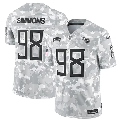 Men's Nike Jeffery Simmons Arctic Camo Tennessee Titans 2024 Salute to Service Limited Jersey