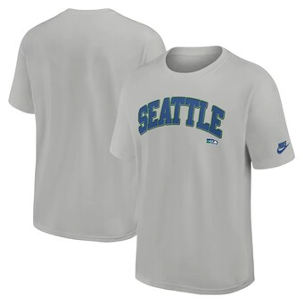 Men's Nike  Silver Seattle Seahawks Rewind Max90 Statement T-Shirt