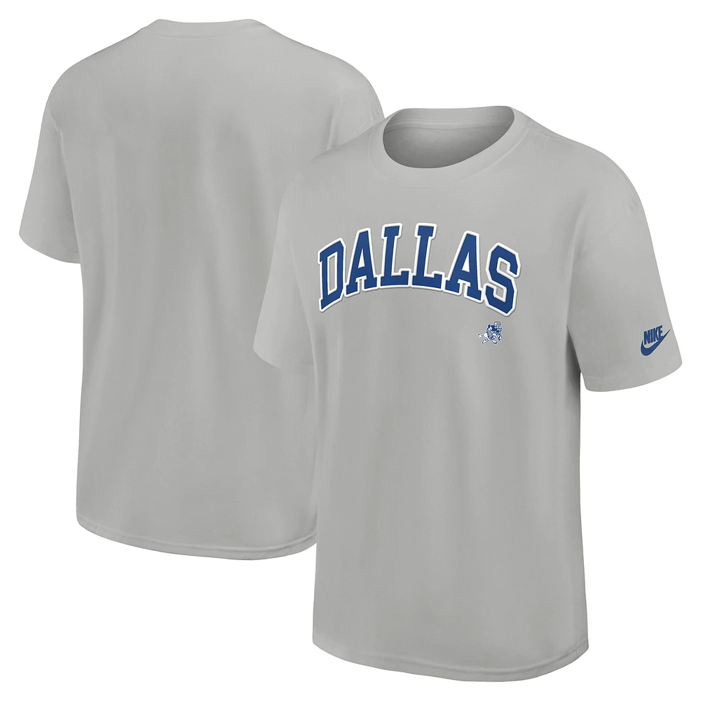 Men's Nike Silver Dallas Cowboys Rewind Max90 Statement T-Shirt