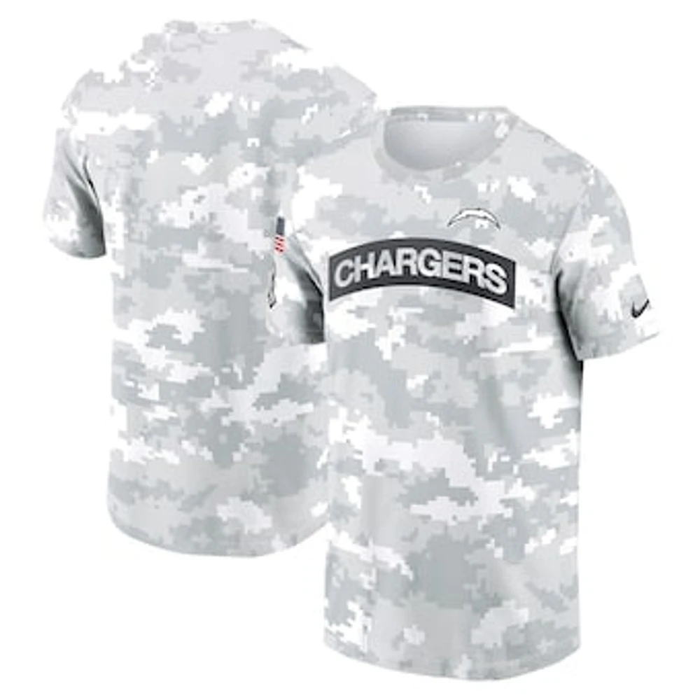 Men's Nike Arctic Camo Los Angeles Chargers 2024 Salute To Service Performance T-Shirt