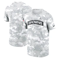 Men's Nike Arctic Camo Cleveland Browns 2024 Salute To Service Performance T-Shirt