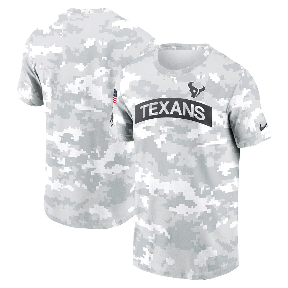 Men's Nike Arctic Camo Houston Texans 2024 Salute To Service Performance T-Shirt