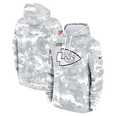 Men's Nike Arctic Camo Kansas City Chiefs 2024 Salute to Service Club Fleece Pullover Hoodie