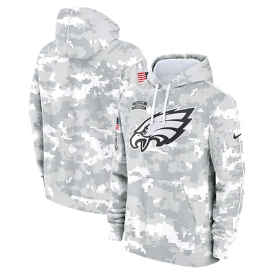 Men's Nike Arctic Camo Philadelphia Eagles 2024 Salute to Service Club Fleece Pullover Hoodie