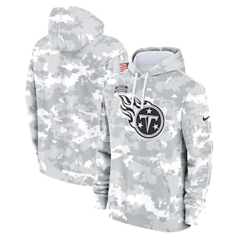 Men's Nike Arctic Camo Tennessee Titans 2024 Salute to Service Club Fleece Pullover Hoodie