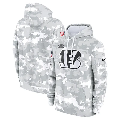 Men's Nike Arctic Camo Cincinnati Bengals 2024 Salute To Service Big & Tall Club Fleece Pullover Hoodie