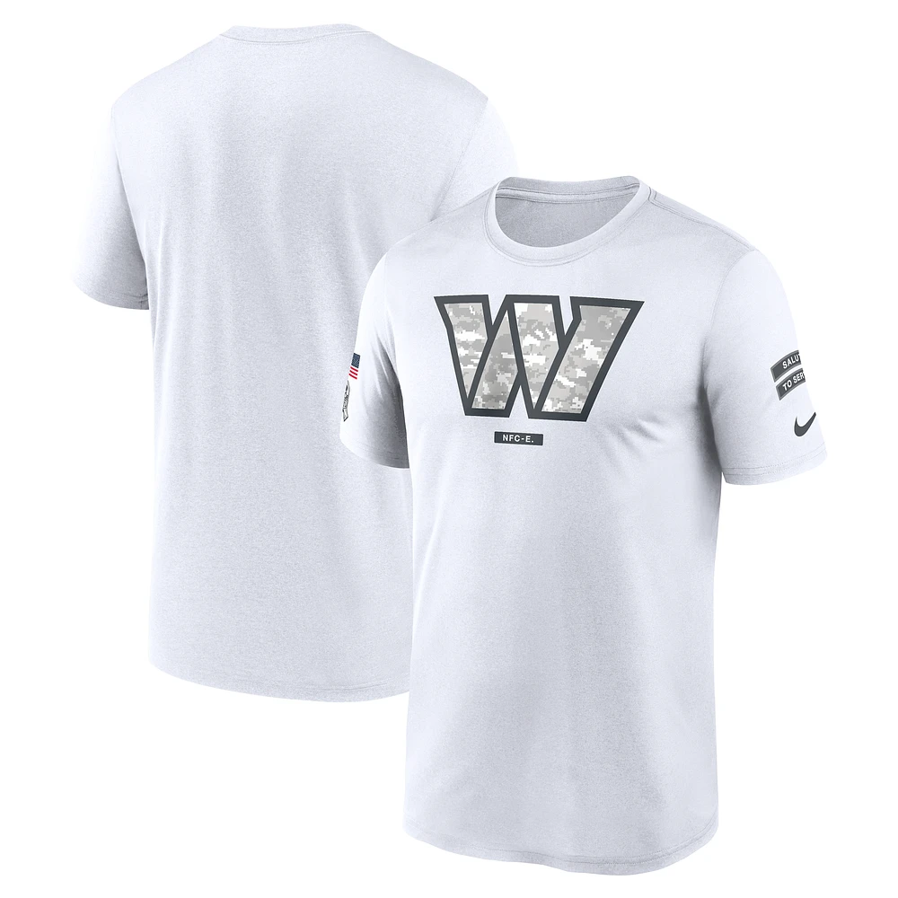 Men's Nike White Washington Commanders 2024 Salute To Service Legend Performance T-Shirt