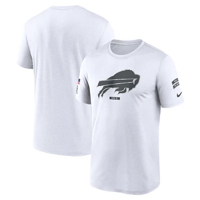 Men's Nike White Buffalo Bills 2024 Salute To Service Legend Performance T-Shirt