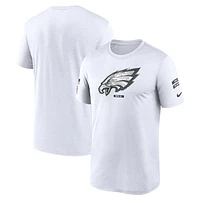 Men's Nike White Philadelphia Eagles 2024 Salute To Service Legend Performance T-Shirt