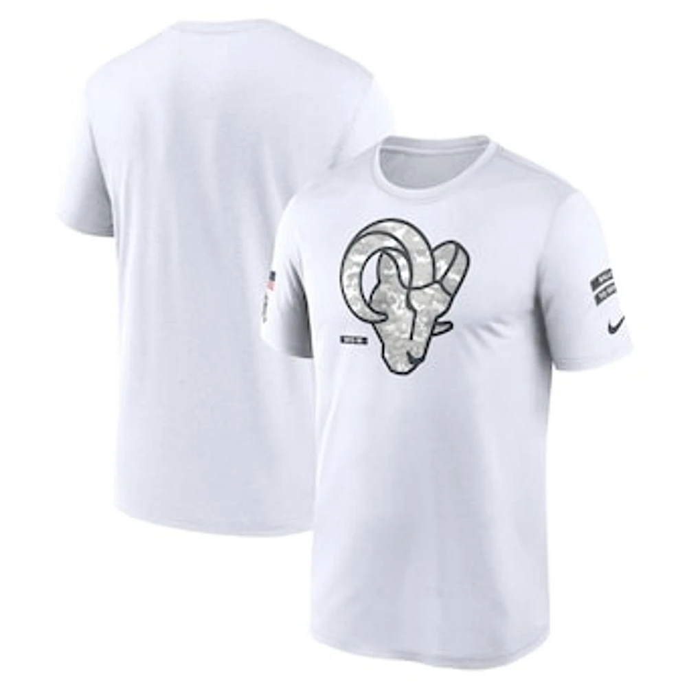 Men's Nike White Los Angeles Rams 2024 Salute To Service Legend Performance T-Shirt