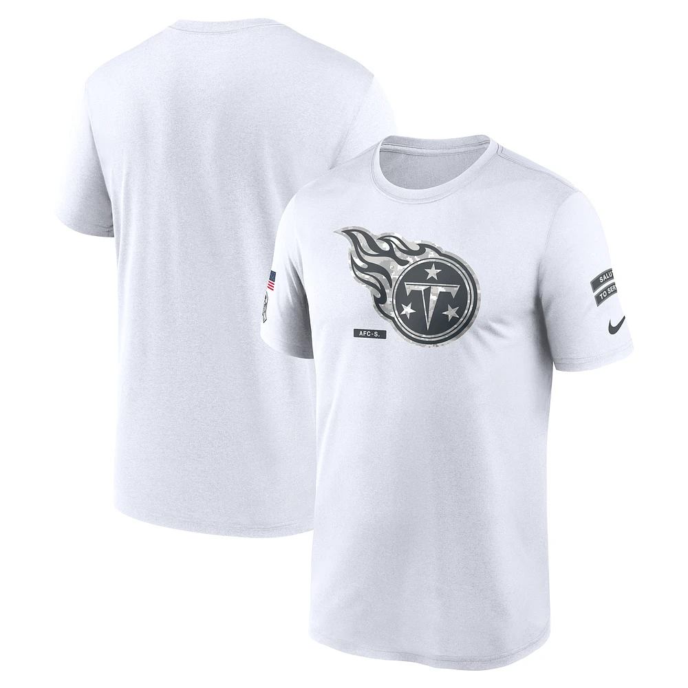 Men's Nike White Tennessee Titans 2024 Salute To Service Legend Performance T-Shirt