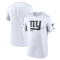 Men's Nike White New York Giants 2024 Salute To Service Legend Performance T-Shirt