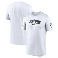 Men's Nike White New York Jets 2024 Salute To Service Legend Performance T-Shirt