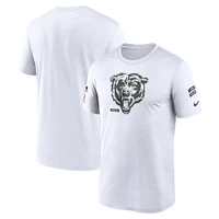 Men's Nike White Chicago Bears 2024 Salute To Service Legend Performance T-Shirt