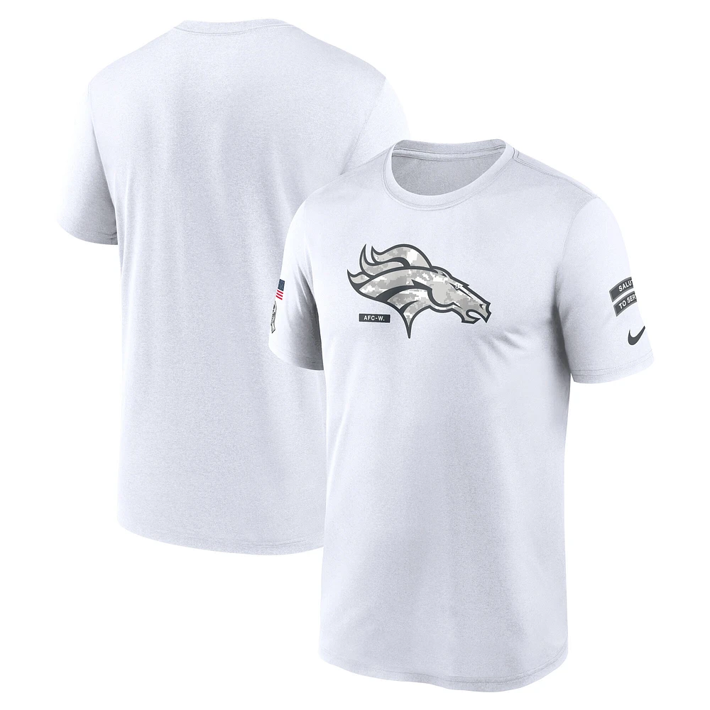 Men's Nike White Denver Broncos 2024 Salute To Service Legend Performance T-Shirt