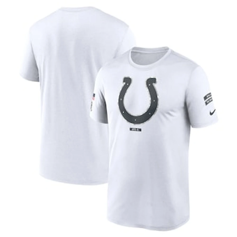 Men's Nike White Indianapolis Colts 2024 Salute To Service Legend Performance T-Shirt