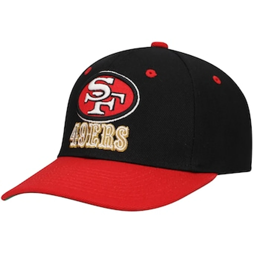 Youth Mitchell & Ness Black San Francisco 49ers All In 2.0 Adjustable Hat