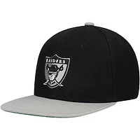 Youth Mitchell & Ness Black Las Vegas Raiders Team Two-Tone Snapback Hat