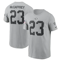 Men's Nike Christian McCaffrey Gray San Francisco 49ers 2024 Salute To Service Name & Number T-Shirt