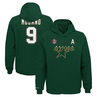 Youth Mitchell & Ness Mike Modano Kelly Green Dallas Stars Name Number Pullover Hoodie