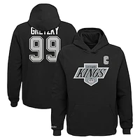 Youth Mitchell & Ness Wayne Gretzky Black Los Angeles Kings Name Number Pullover Hoodie