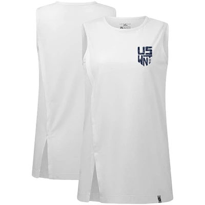 Women's Levelwear White USWNT Influx Scribble Tank Top