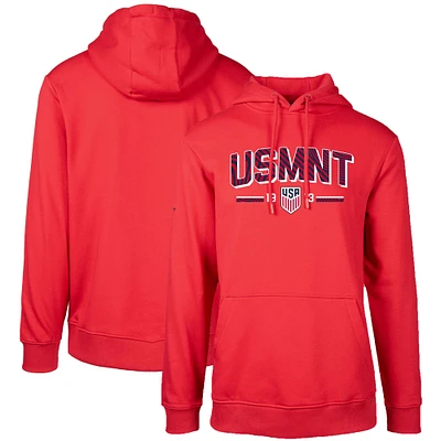 Men's Levelwear Red USMNT Podium Strike Fast Pullover Hoodie