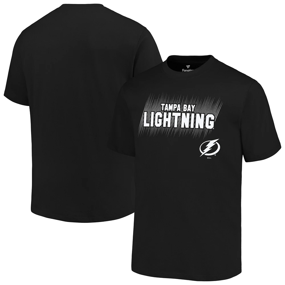 Men's Fanatics Black Tampa Bay Lightning Big & Tall Wordmark T-Shirt