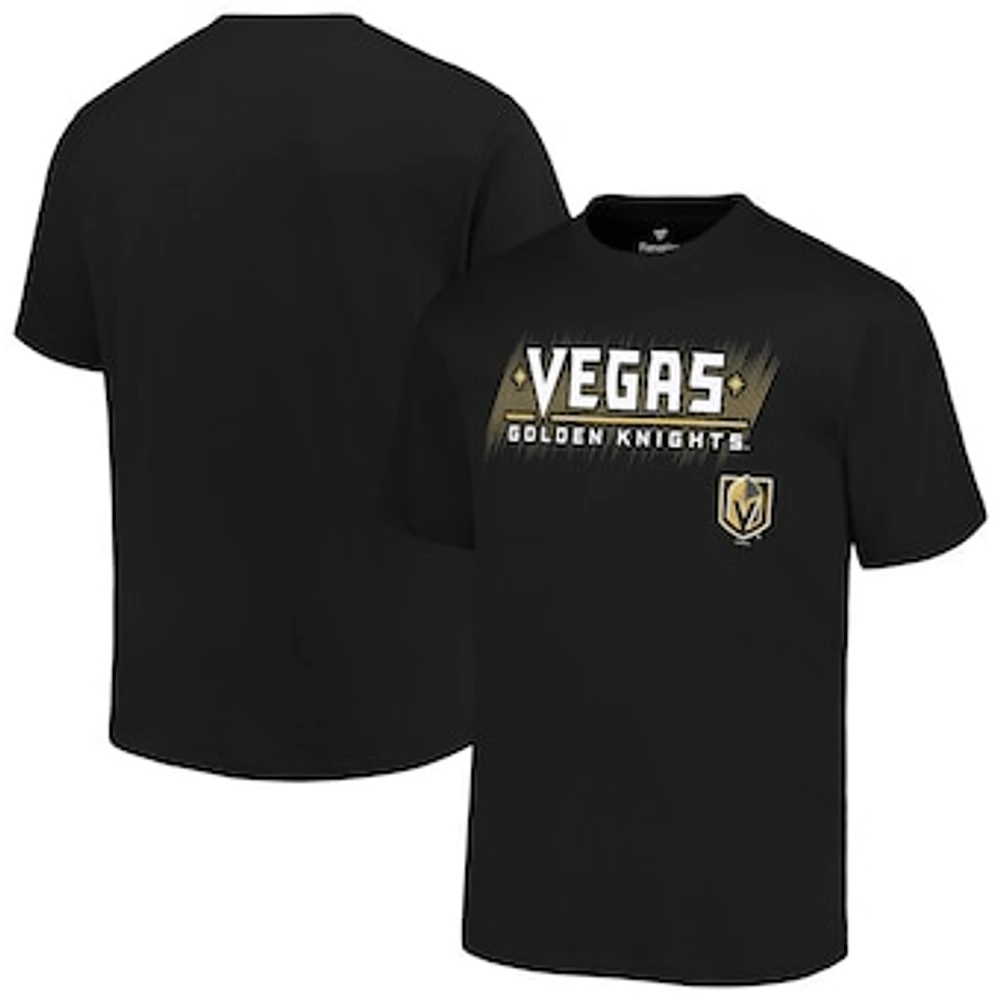 Men's Fanatics Black Vegas Golden Knights Big & Tall Wordmark T-Shirt