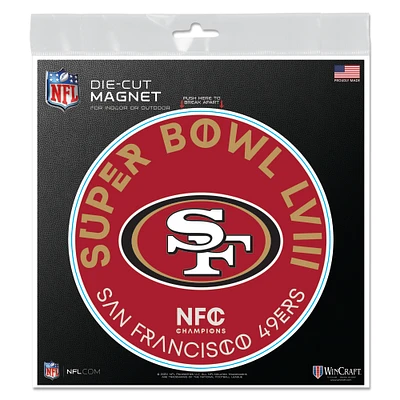 WinCraft San Francisco 49ers 2023 NFC Champions 6" x 6" Indoor/Outdoor Vinyl Magnet