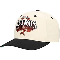 Men's Mitchell & Ness Cream Houston Astros Horizon Pro Crown Snapback Hat