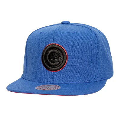 Men's Mitchell & Ness Royal Chicago Cubs Cooperstown Collection Eclipse Snapback Hat