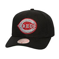 Men's Mitchell & Ness Black Cincinnati Reds Neon Logo Pro Crown Adjustable Hat