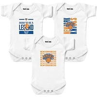 Newborn & Infant Chad Jake White New York Knicks 3-Pack Bodysuit Set