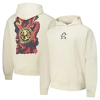 Men's  Cream Club America Dream Oversized Pullover Hoodie