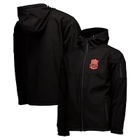 Men's Black Liverpool 3-Lay Full-Zip Hooded Jacket