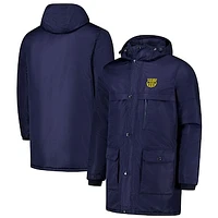 Men's Navy Barcelona Winter Field Park Full-Zip Hoodie Jacket