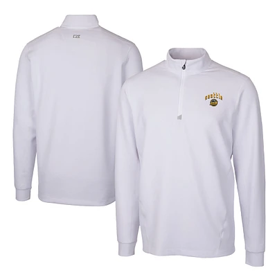 Men's Cutter & Buck  White Seattle Mariners City Connect Traverse Stretch Quarter-Zip Pullover Top