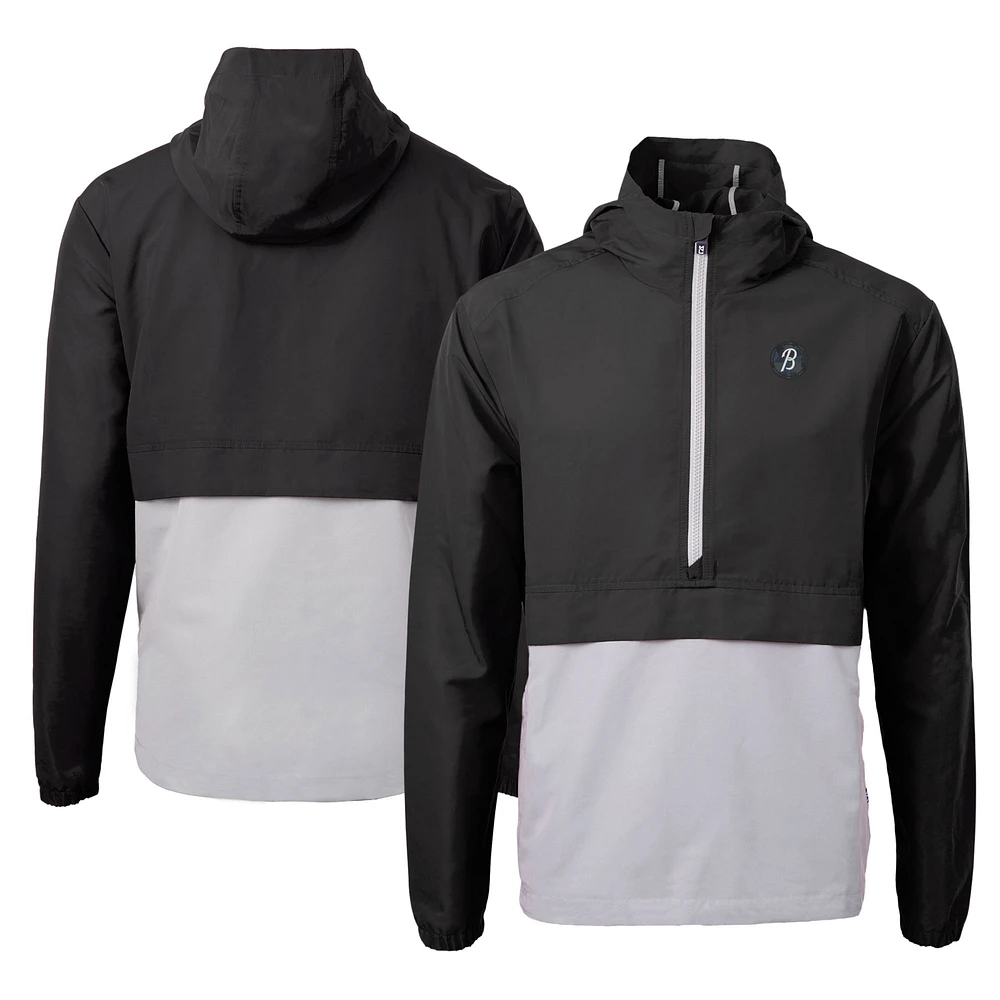 Men's Cutter & Buck /Gray Baltimore Orioles City Connect Charter Eco Recycled Half-Zip Anorak Jacket