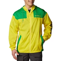 Men's Columbia Yellow Oregon Ducks Flash Challenger Omni-Shade Full-Zip Windbreaker Hoodie Jacket