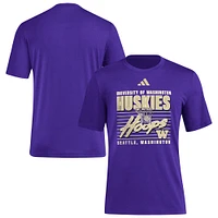 Men's adidas Purple Washington Huskies Locker Swish Tri-Blend T-Shirt