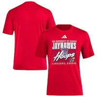 Men's adidas Kansas Jayhawks Locker Swish Tri-Blend T-Shirt