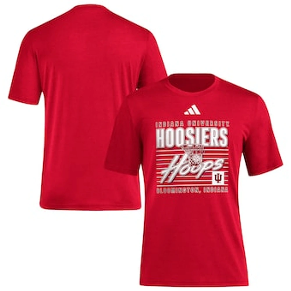 Men's adidas Crimson Indiana Hoosiers Locker Swish Tri-Blend T-Shirt