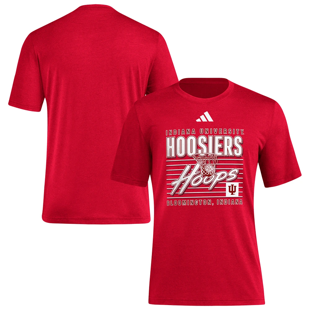 Men's adidas Crimson Indiana Hoosiers Locker Swish Tri-Blend T-Shirt