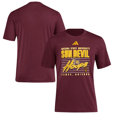 Men's adidas Maroon Arizona State Sun Devils Locker Swish Tri-Blend T-Shirt