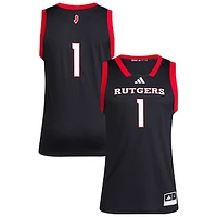 Men's adidas #1 Black Rutgers Scarlet Knights Replica Swingman Jersey