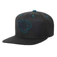 Youth Black Jacksonville Jaguars Team Color Pop Flatbrim Snapback Hat