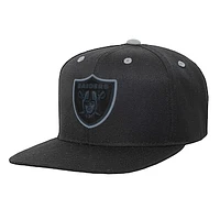 Youth Black Las Vegas Raiders Team Color Pop Flatbrim Snapback Hat